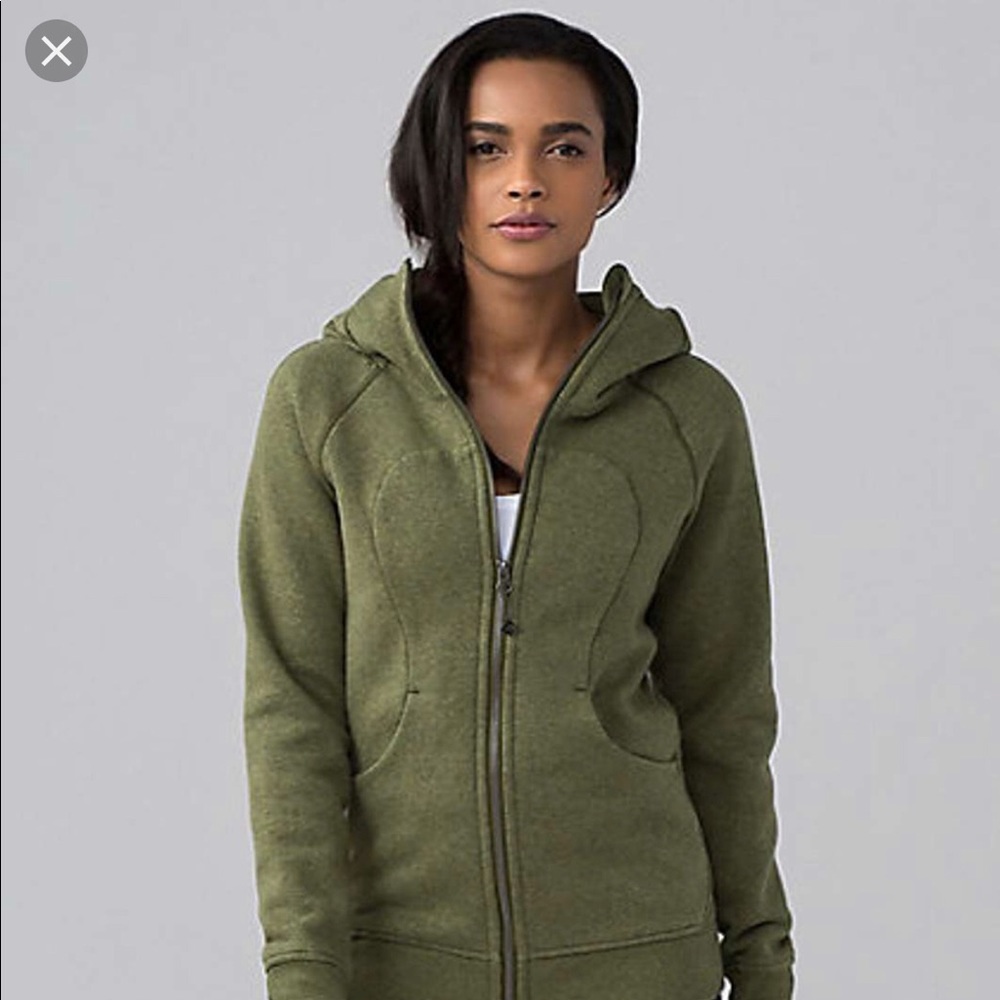 NWT Lululemon Heathered Brave Olive Scuba II 6